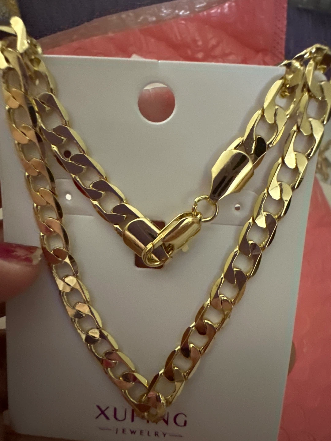 14k Gold laminatedCuban Link Chain Necklace