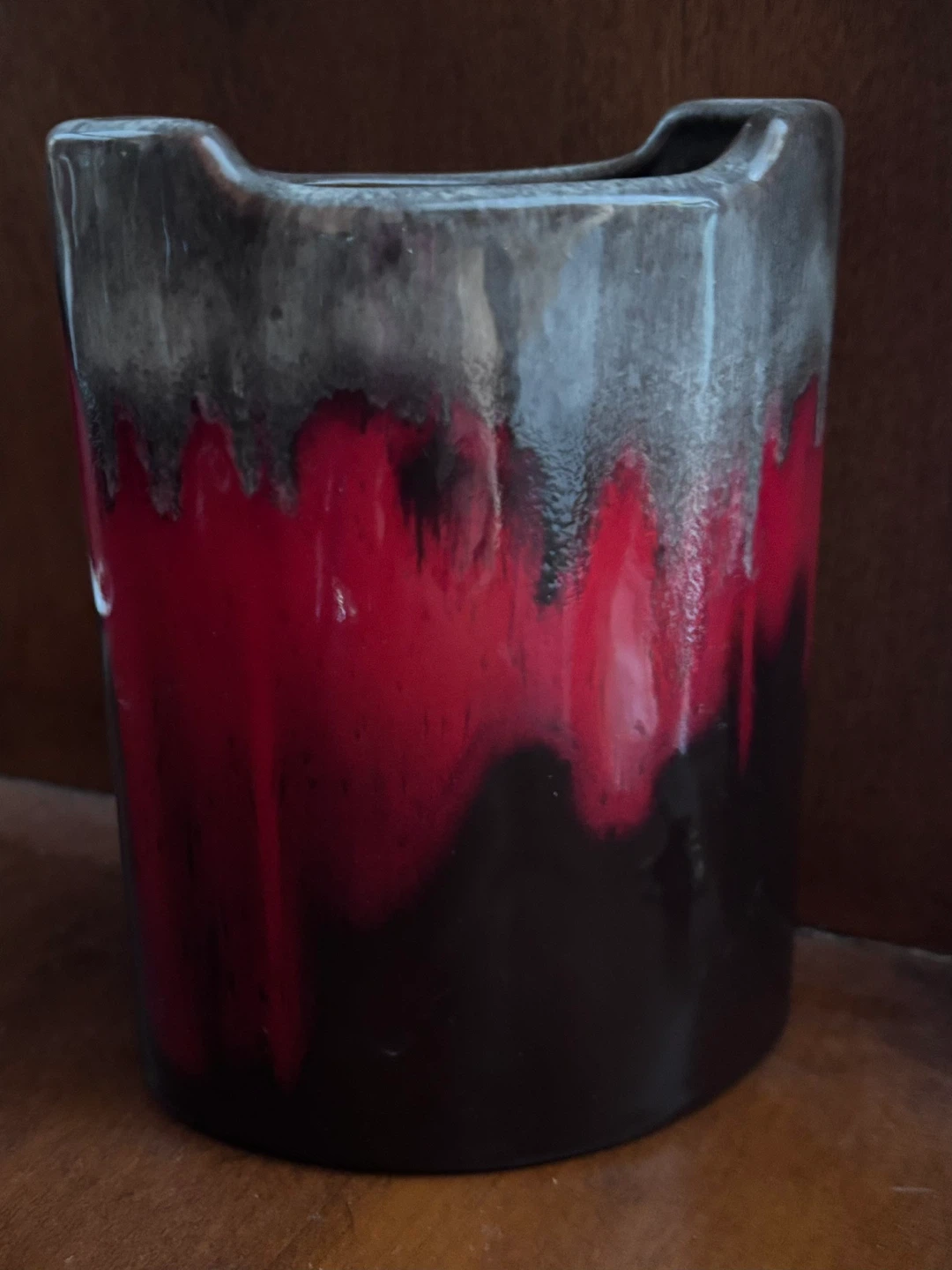 Vase , rare red BMP , approx 6 “