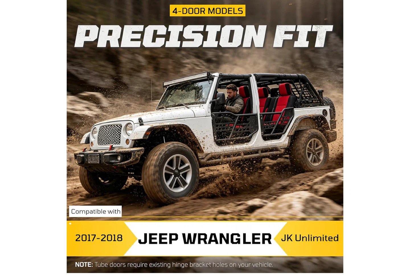 ECOTRIC Tube Doors for Jeep Wrangler JK 2007-2018 - photo 2