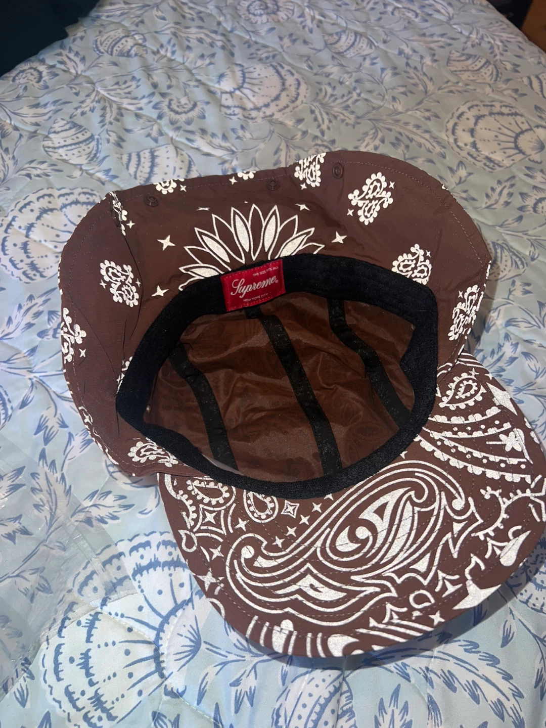 Supreme Reflective Bandana Sunshield Camp Cap ‘Brown’ - photo 5