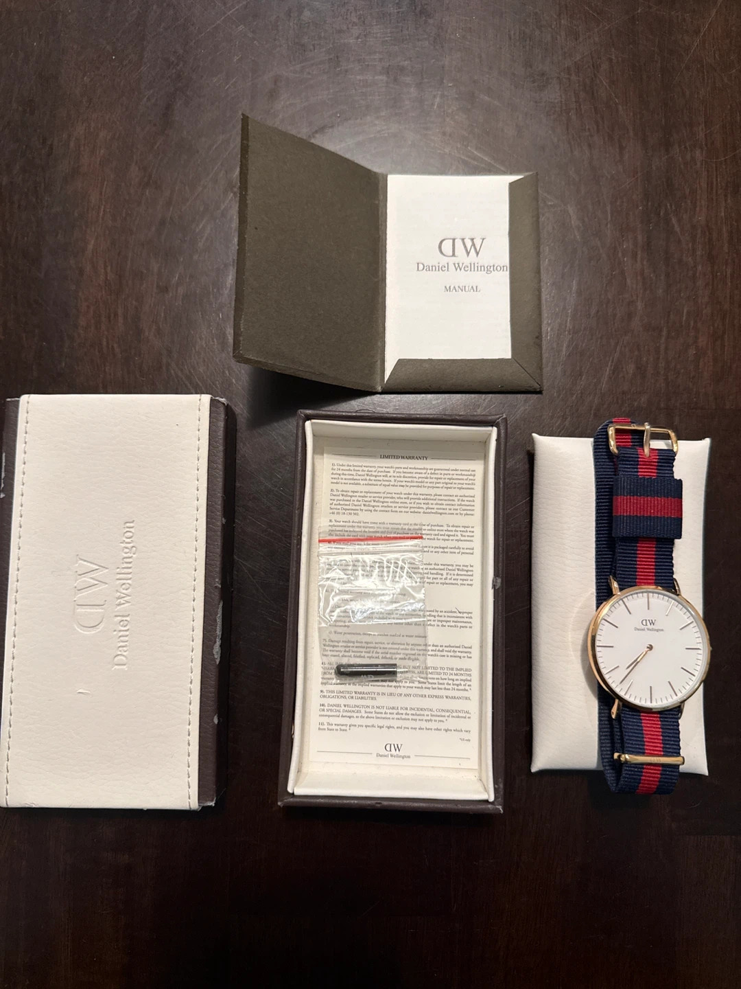 Daniel Wellington Watch with Red and Blue Strap - photo 2