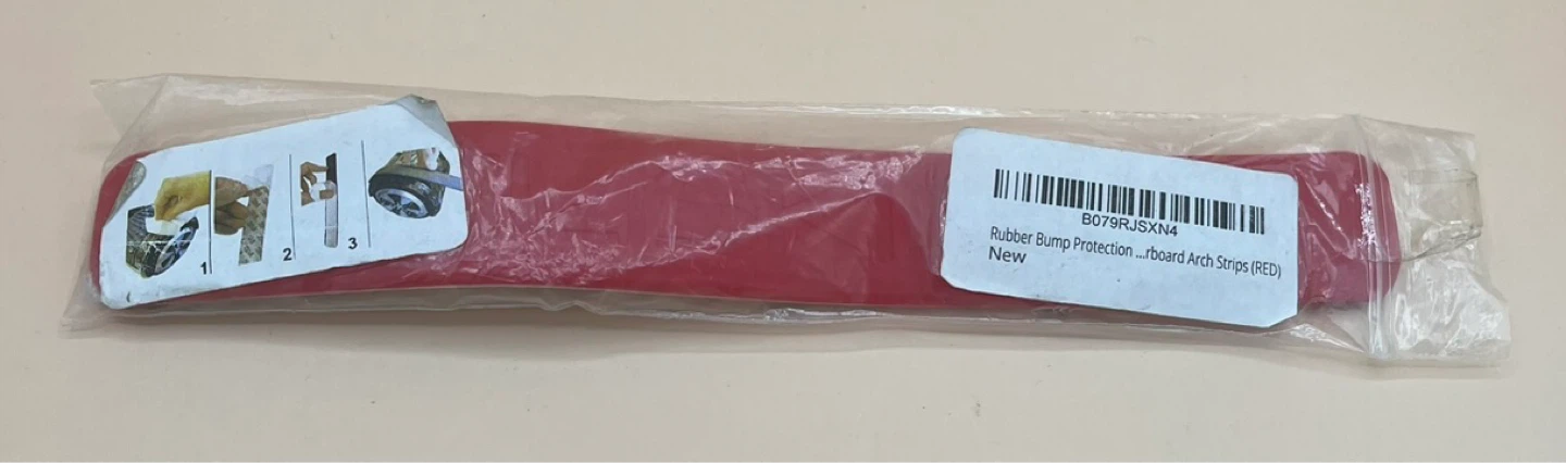 Red Rubber Bump Protection - Wheel Arch Strips - photo 2