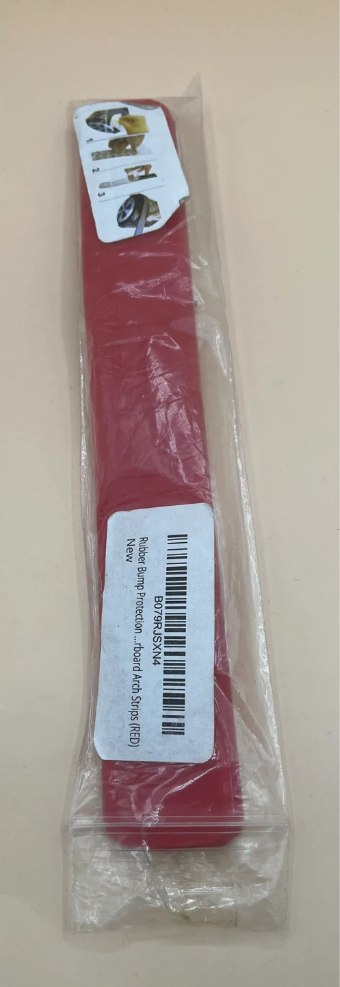 Red Rubber Bump Protection - Wheel Arch Strips