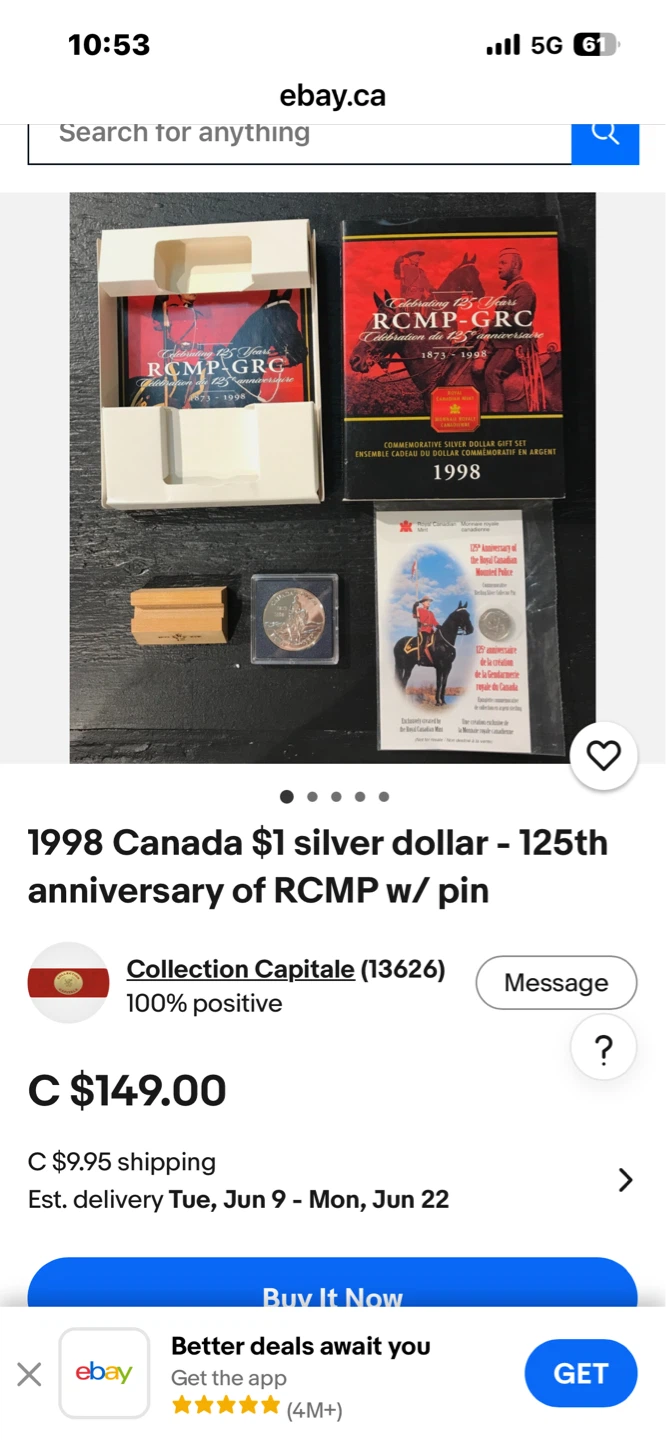 Royal mint Sliver  police 125 years coin and pin for sell - photo 2