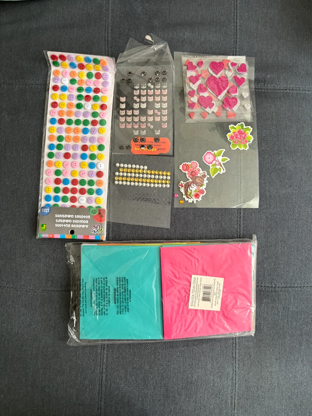 Free Stickers, paper and envelopes