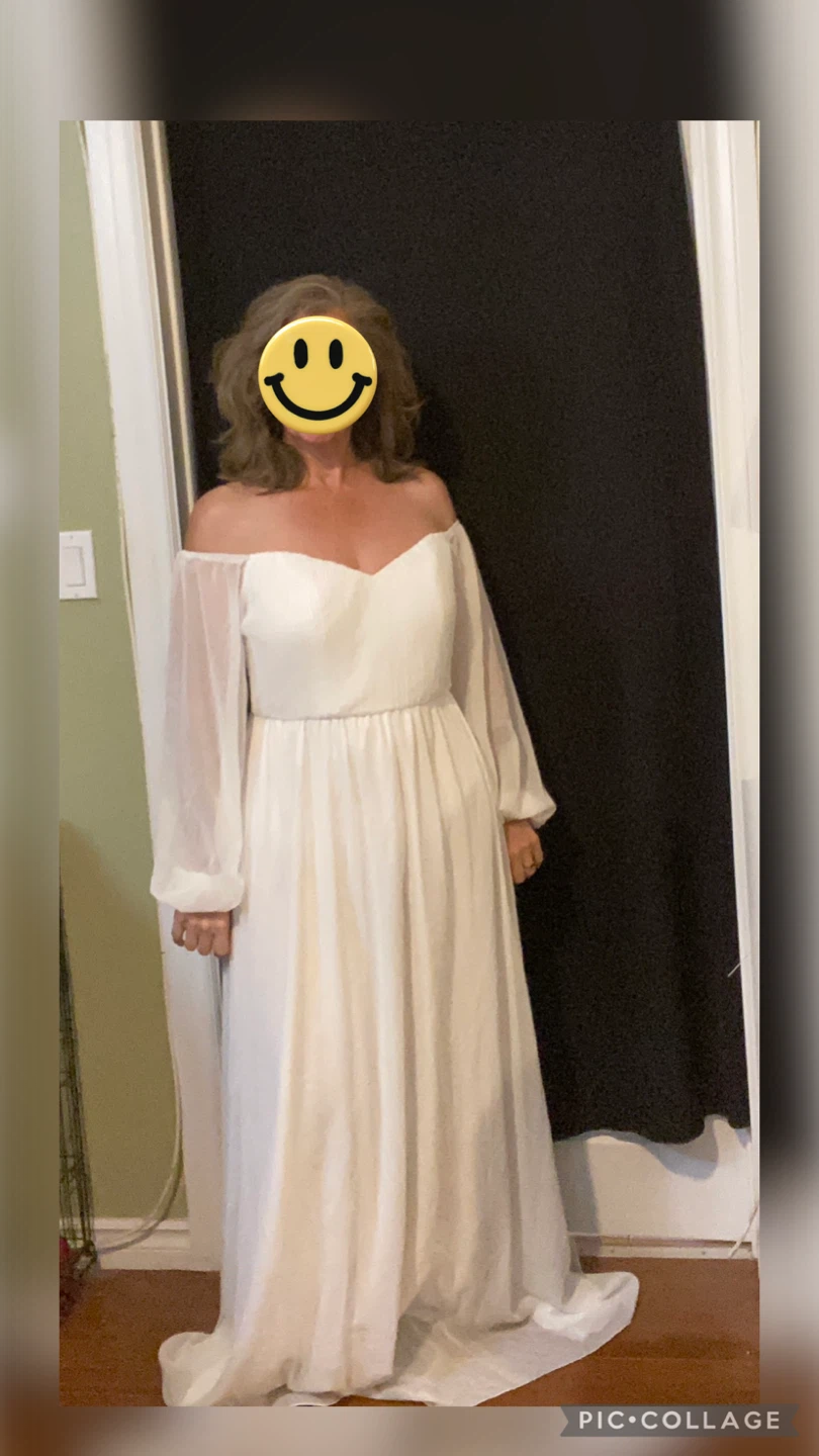 White Off-the-Shoulder Maxi Dress
