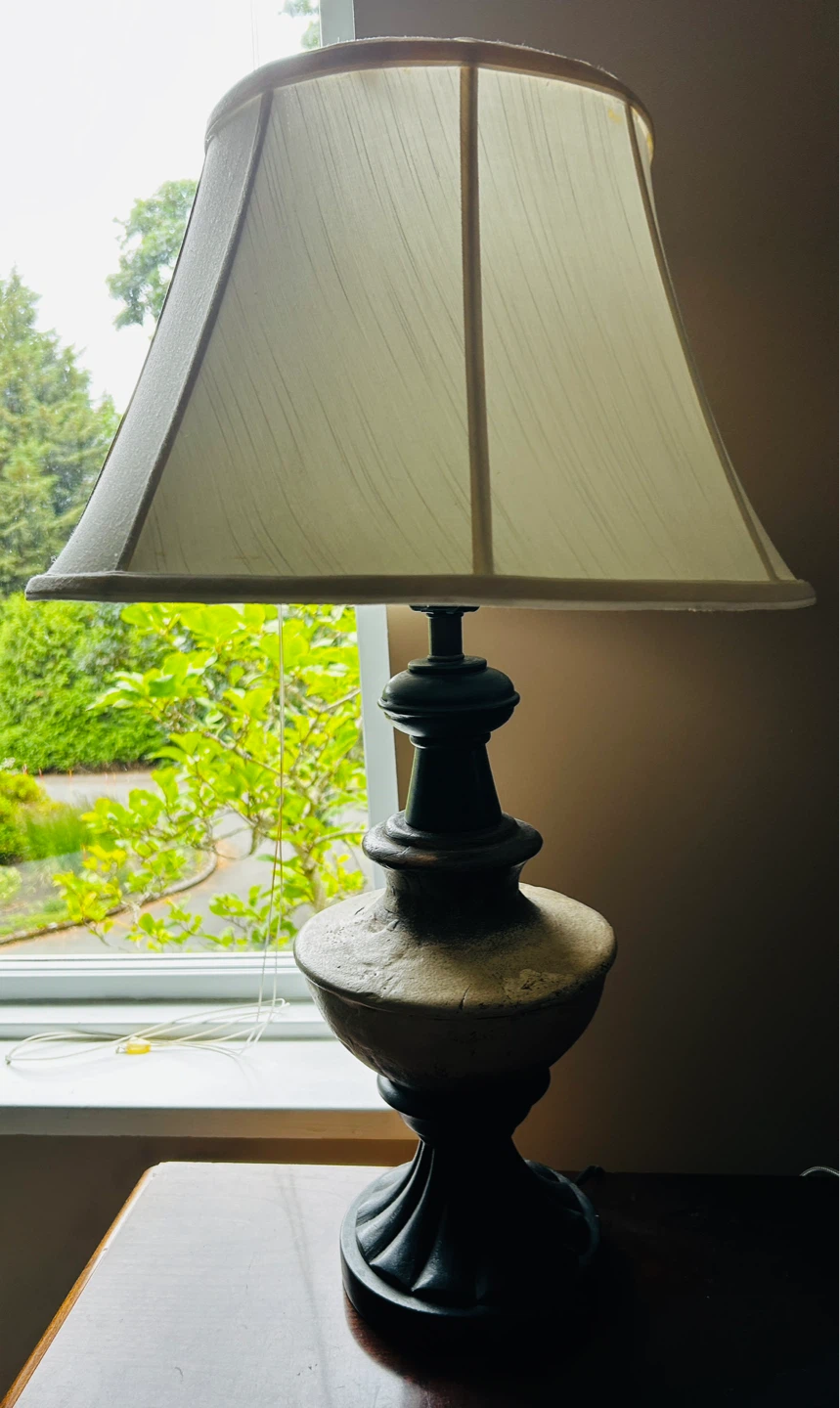 2 Table Lamps with unique stone bases - photo 4