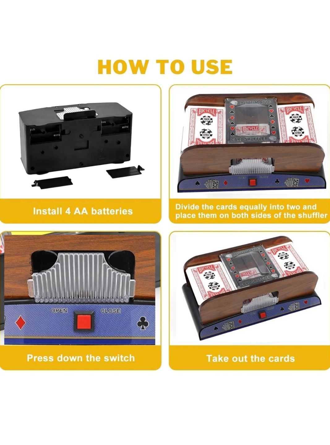 Deluxe Wooden Automatic Card Shuffler - photo 5