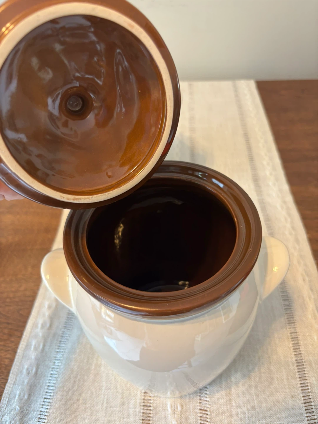 Vintage Ceramic Crock Jar Set with Lids - photo 5