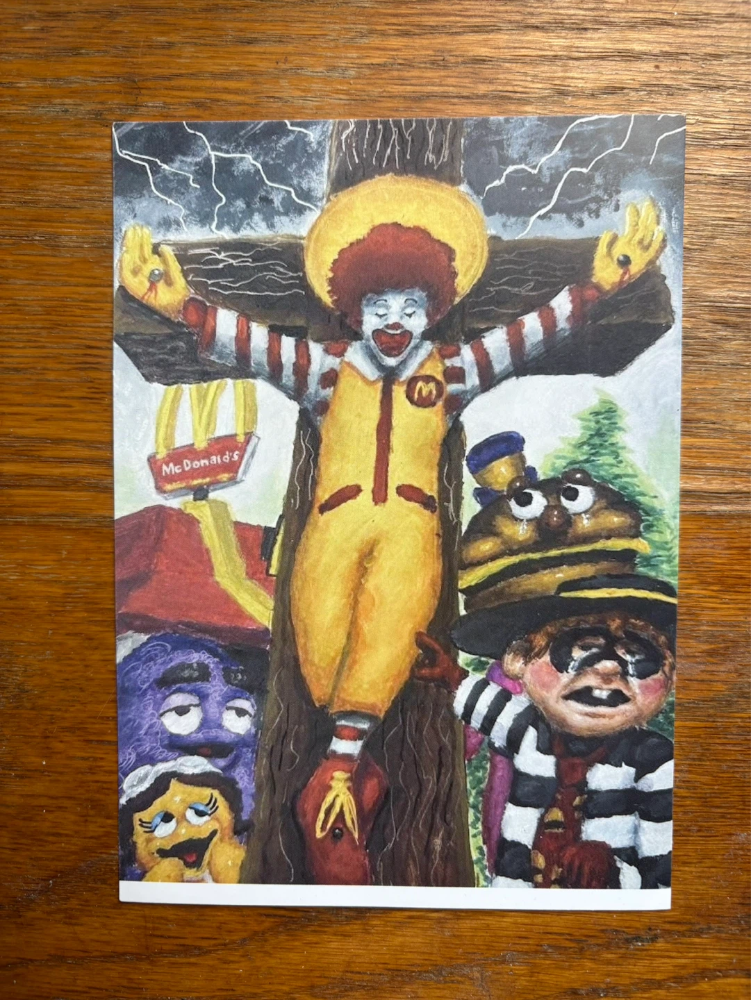 Ronald McDonald Crucifixion Art Print