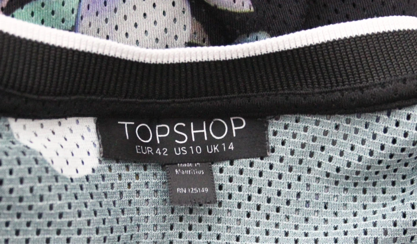 Topshop Womens Mesh Tank Top Jersey Size Medium ‘Locals Only 10’ - photo 3