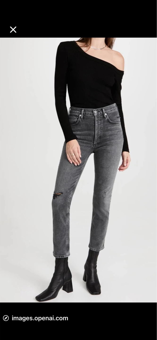 Citizens of Humanity Jolene Grey Denim Jeans - photo 3