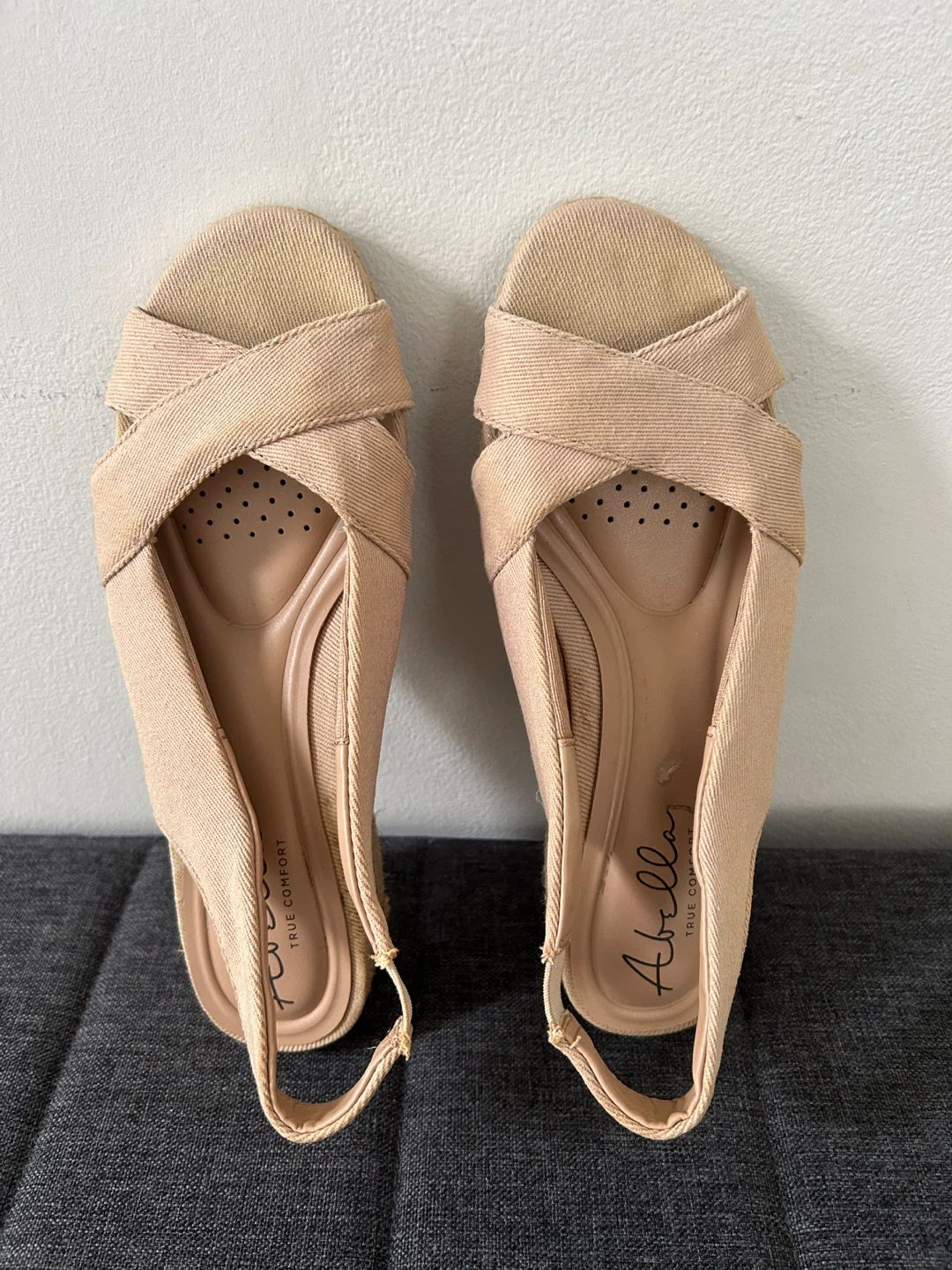 Abella Women's Tan Slingback Wedge Sandals - photo 2