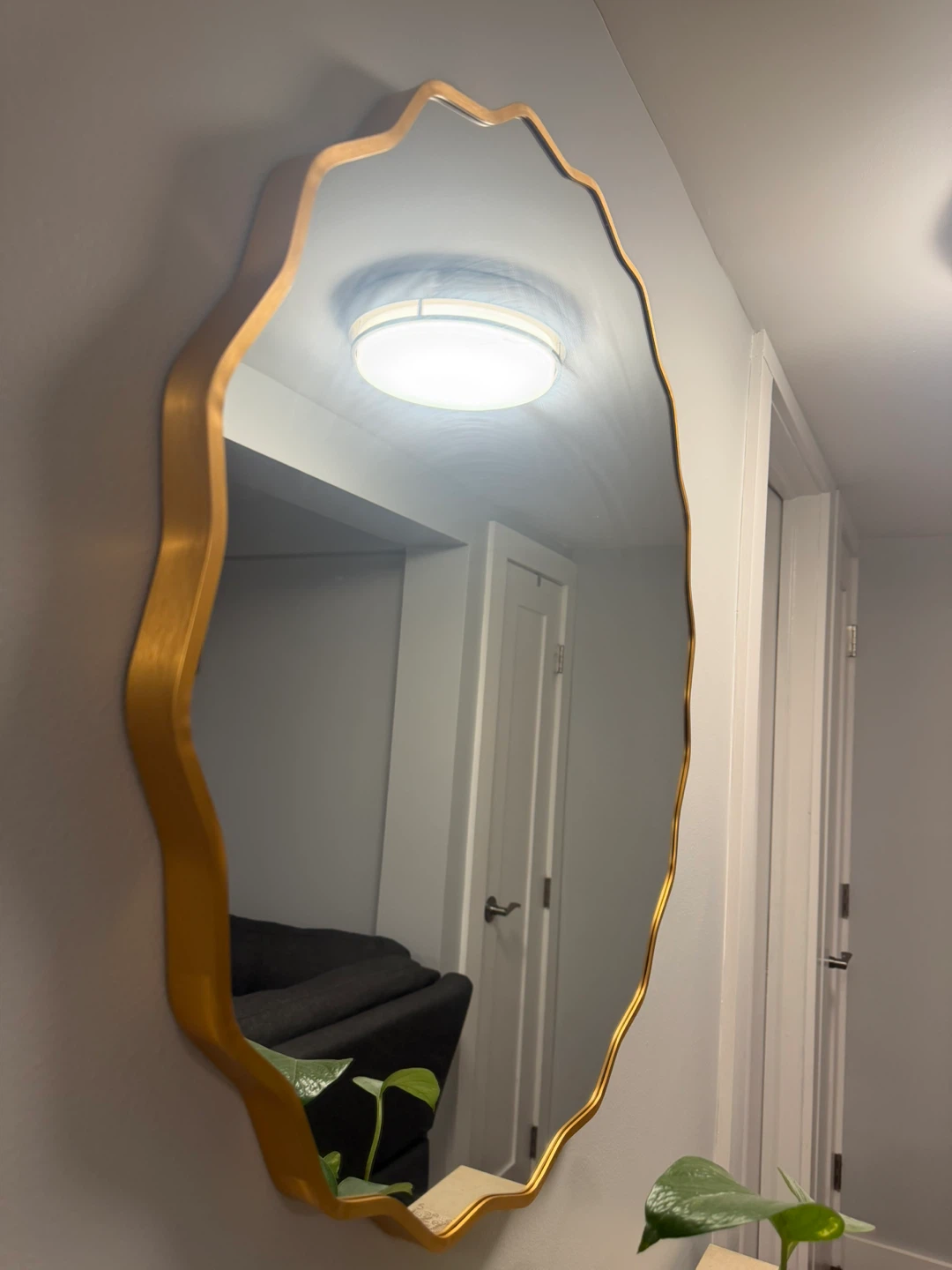 Gold Scalloped Wall Mirror - photo 2