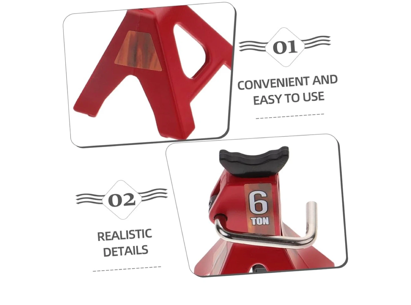 Red 6 Ton Jack Stands (Set of 4) - photo 4