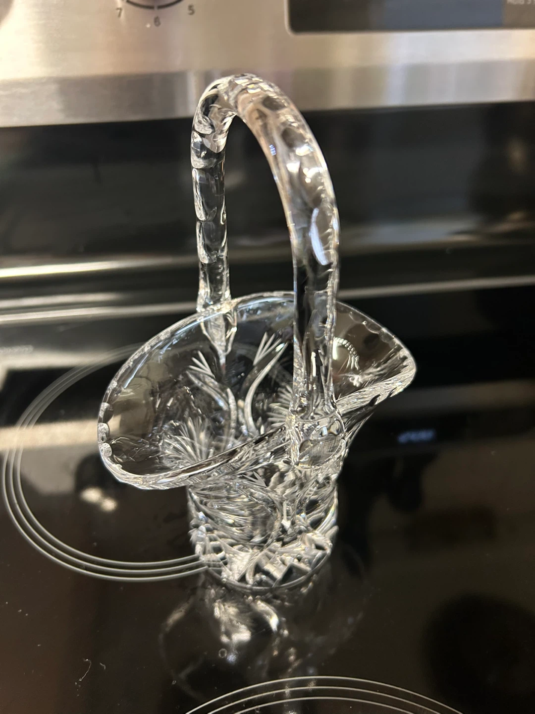 Crystal Glass Trinket Basket