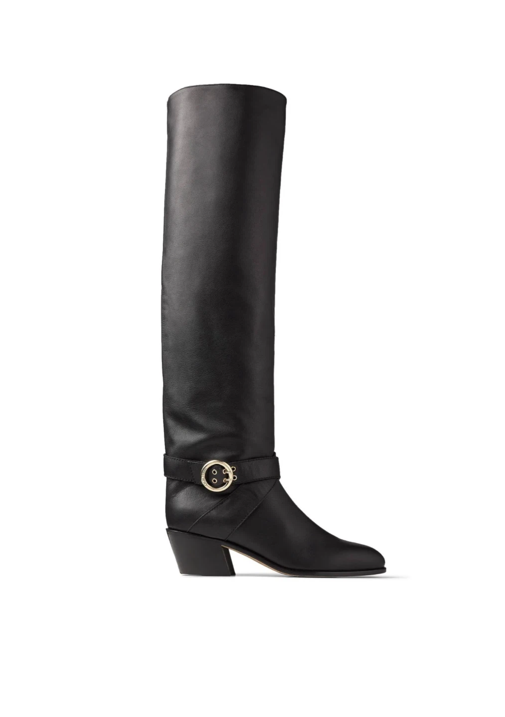 Authentic Brand New Jimmy Choo Black Leather Knee-High Boots