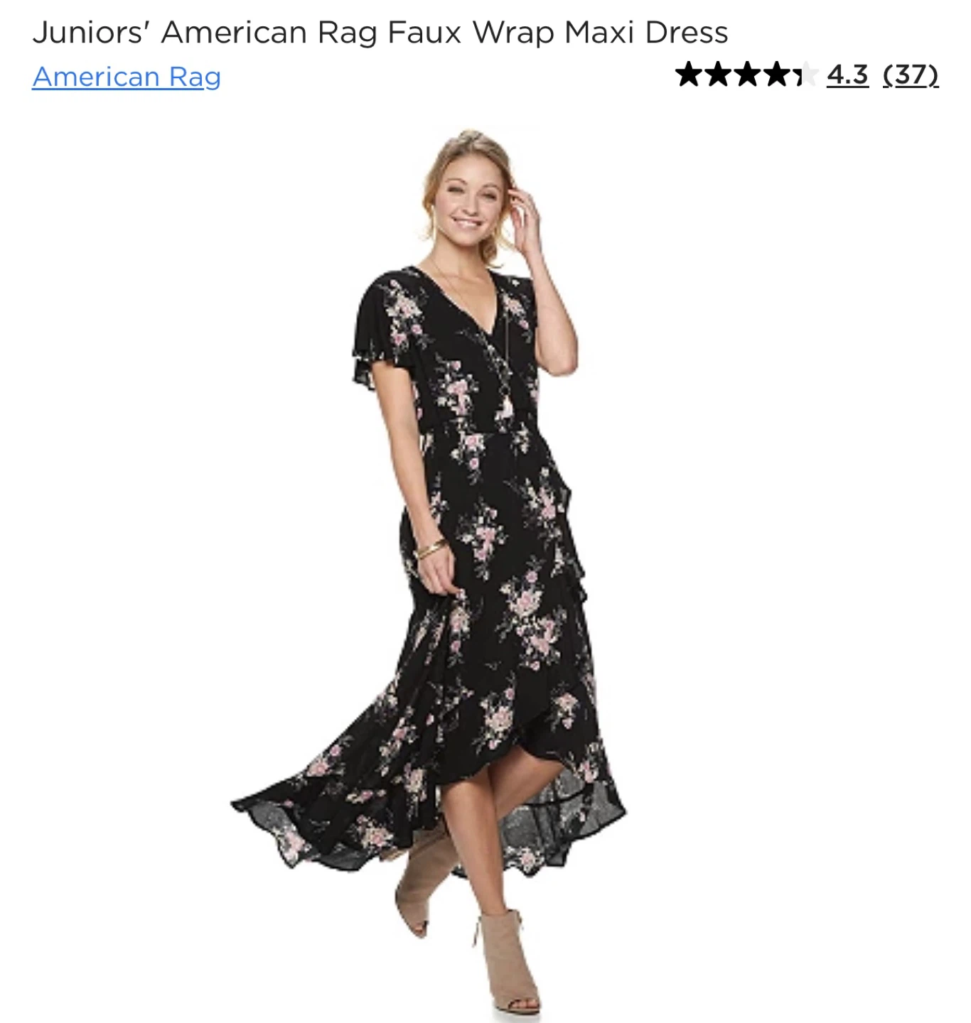 American Rag Floral Faux Wrap Maxi Dress - photo 3