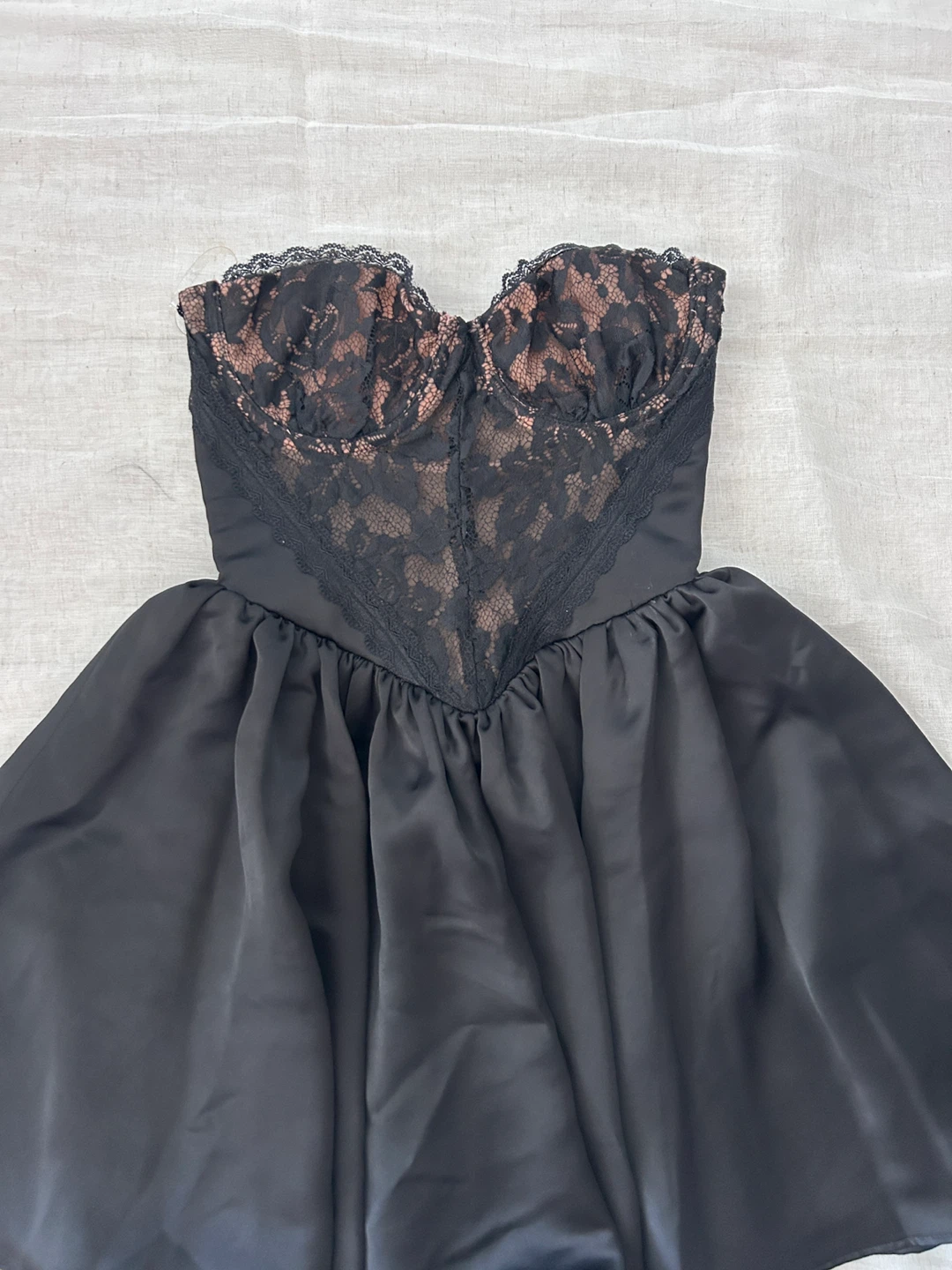 House of CB Black Lace Corset Dress XS