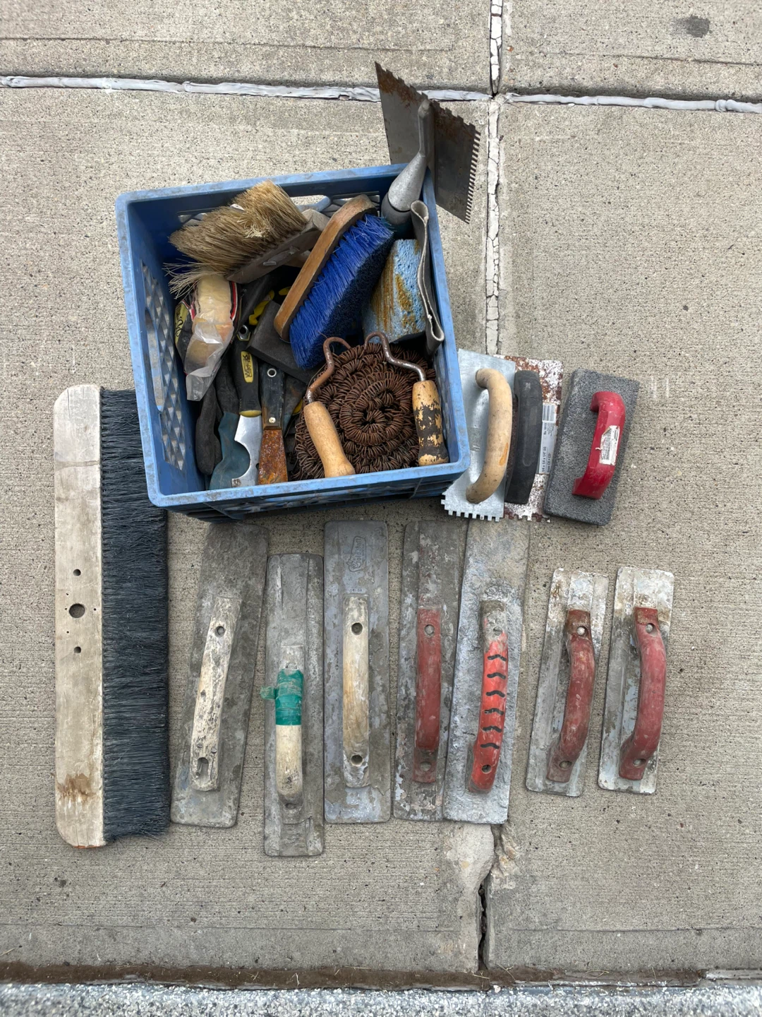 Assorted Trowels, Brushes, and 30L Bucket - photo 2