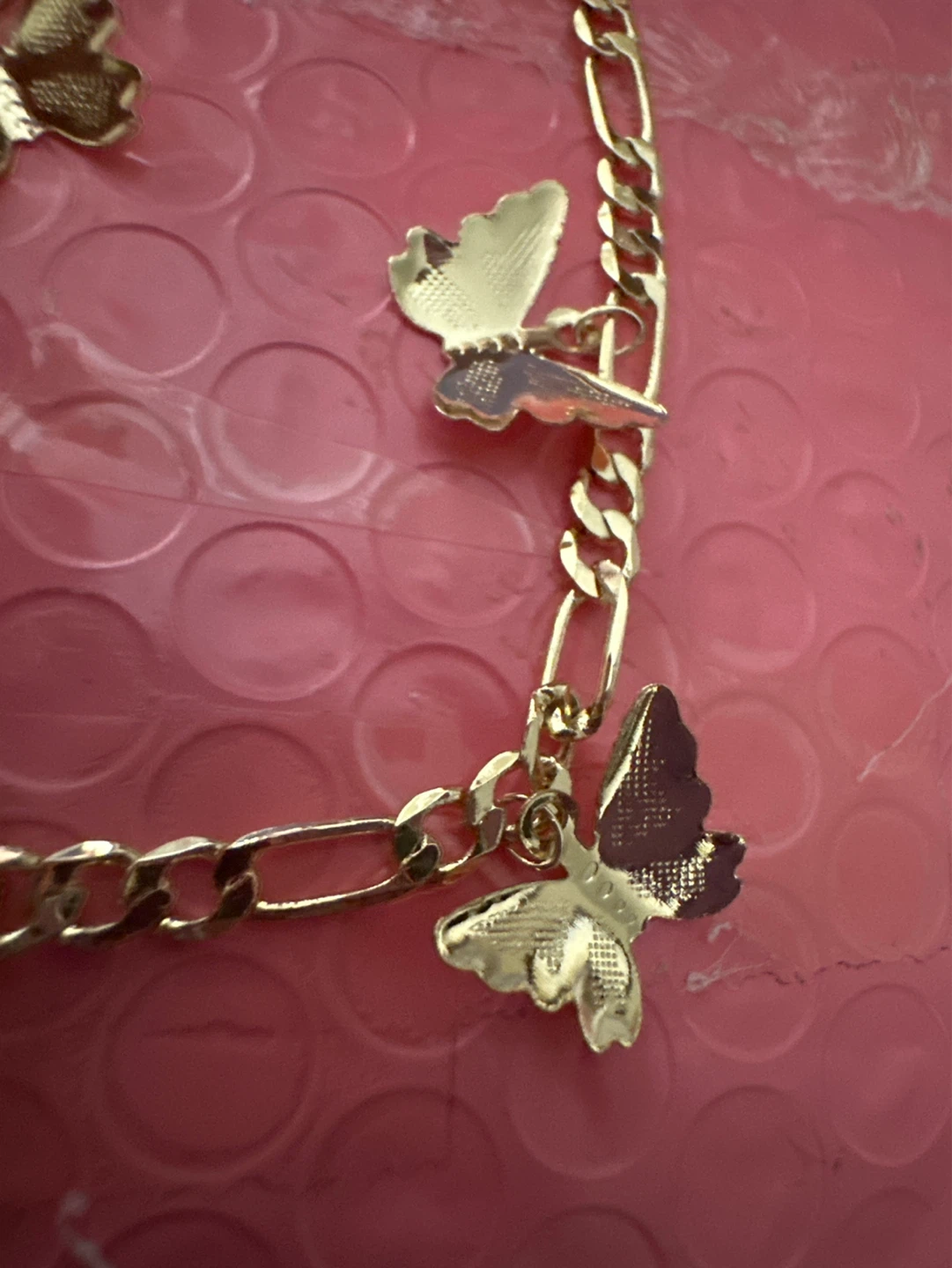 Gold laminted butterfly charm bracelet - photo 2