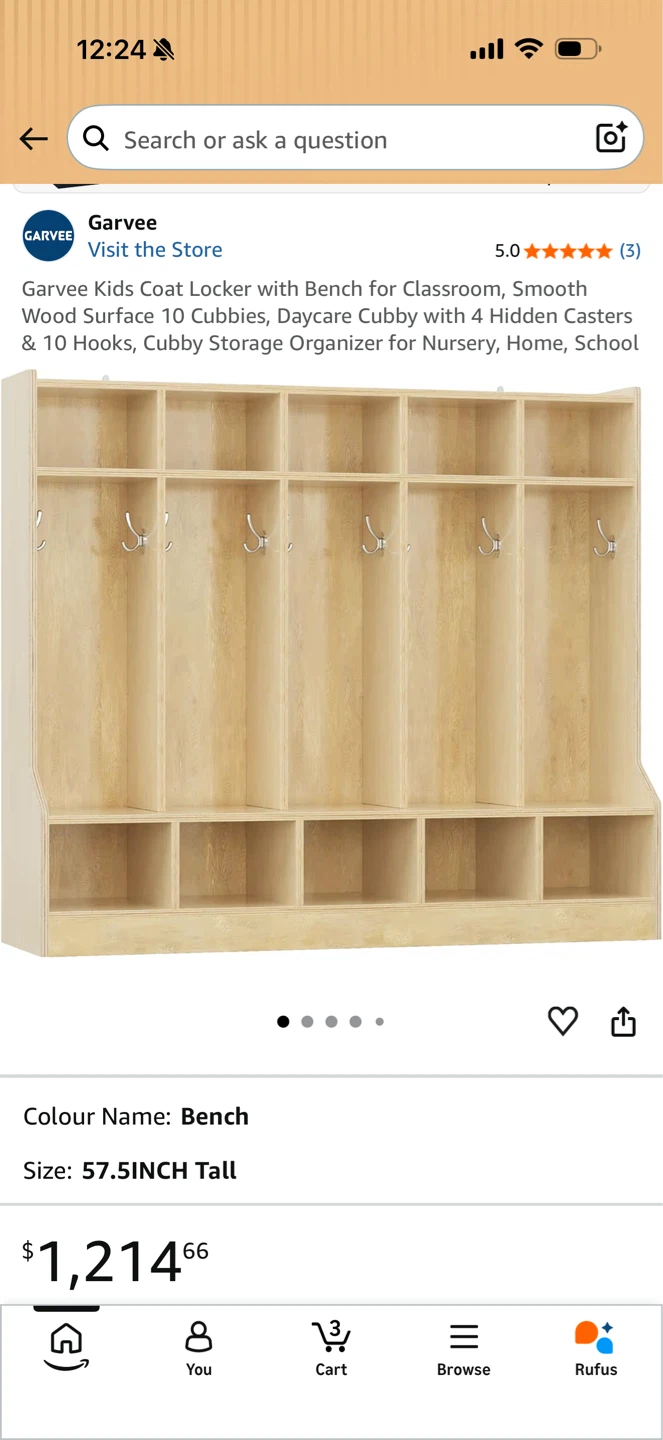 Garvee Kids Coat Locker with Bench & Cubbies