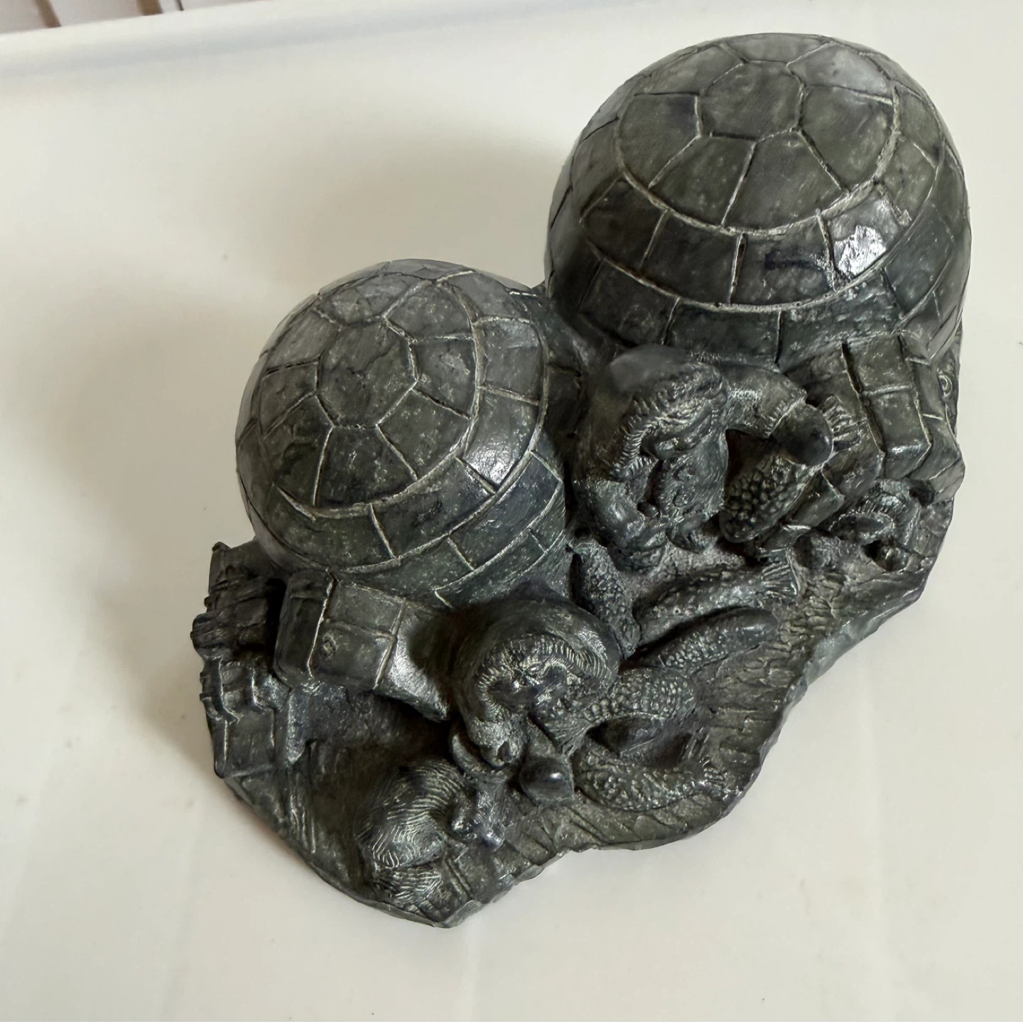 Stone Carving Igloo Scene with Figures - photo 2