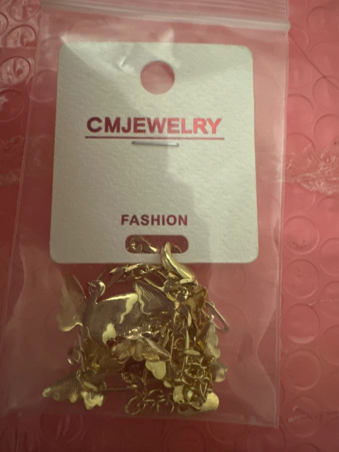Gold laminted butterfly charm bracelet - photo 3