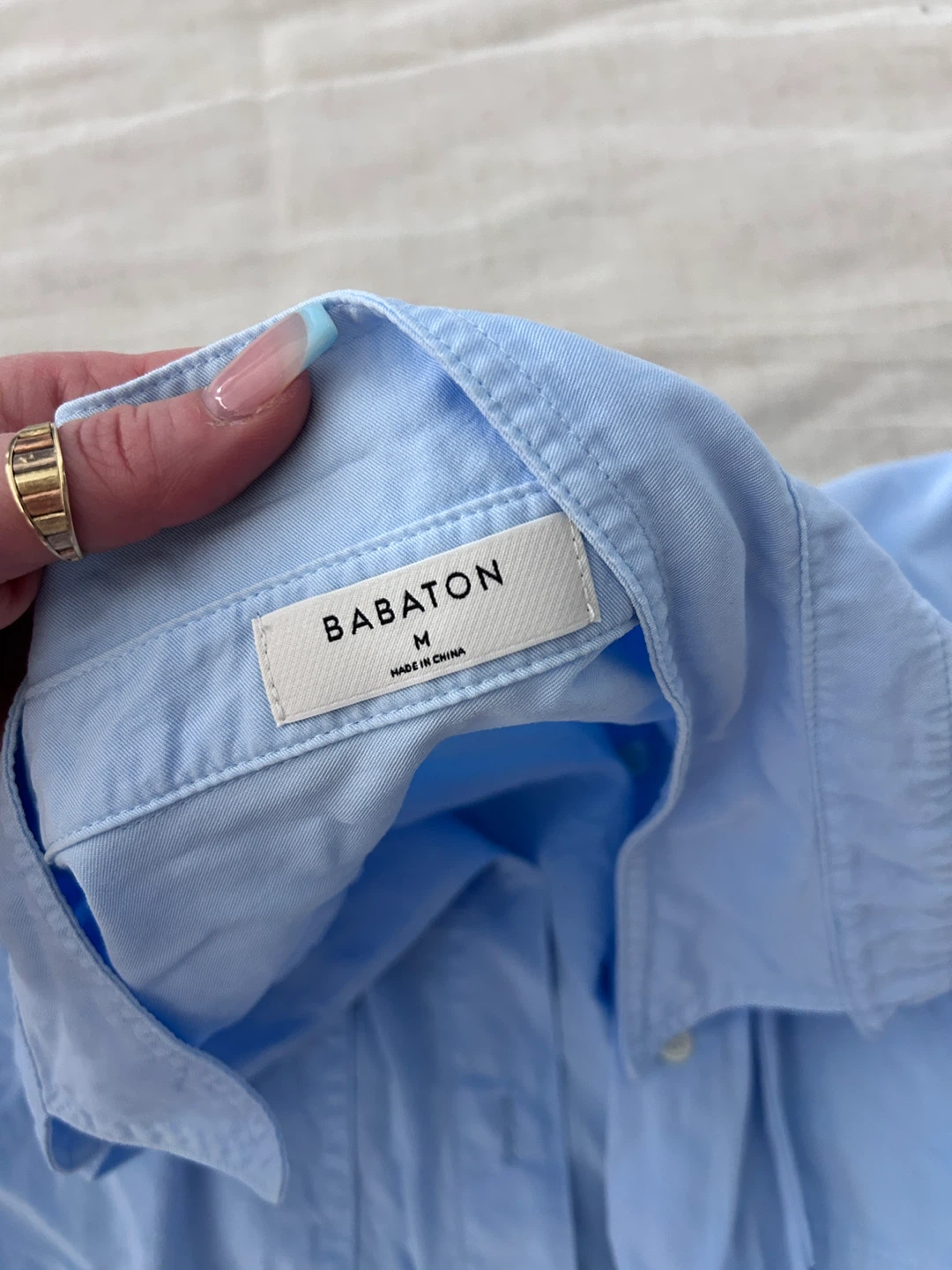 BABATON Light Blue Button-Up Shirt - Size M - photo 5