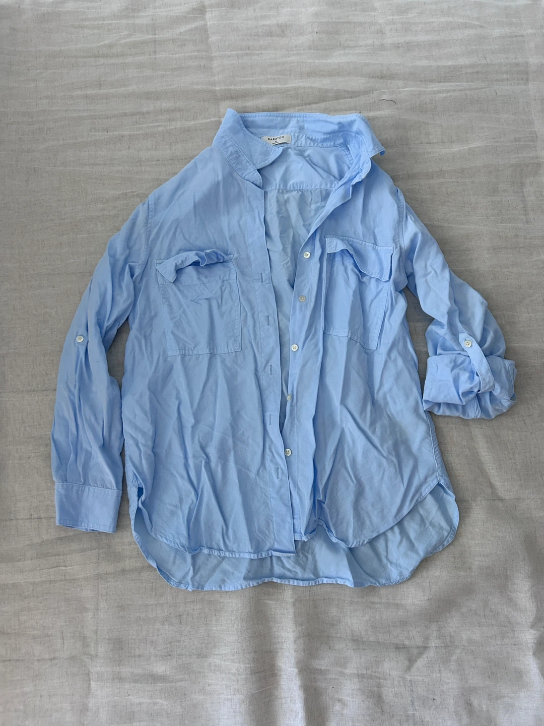 BABATON Light Blue Button-Up Shirt - Size M - photo 4