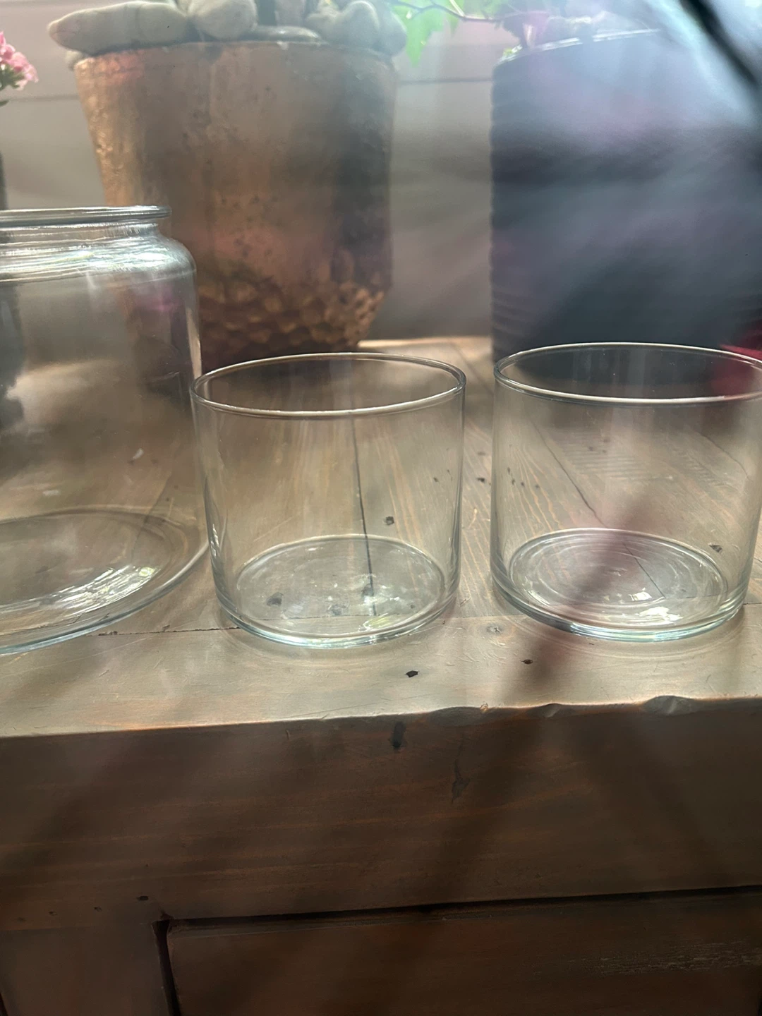 Set of 4 Glass Jars - great for organizing and storage! - photo 2