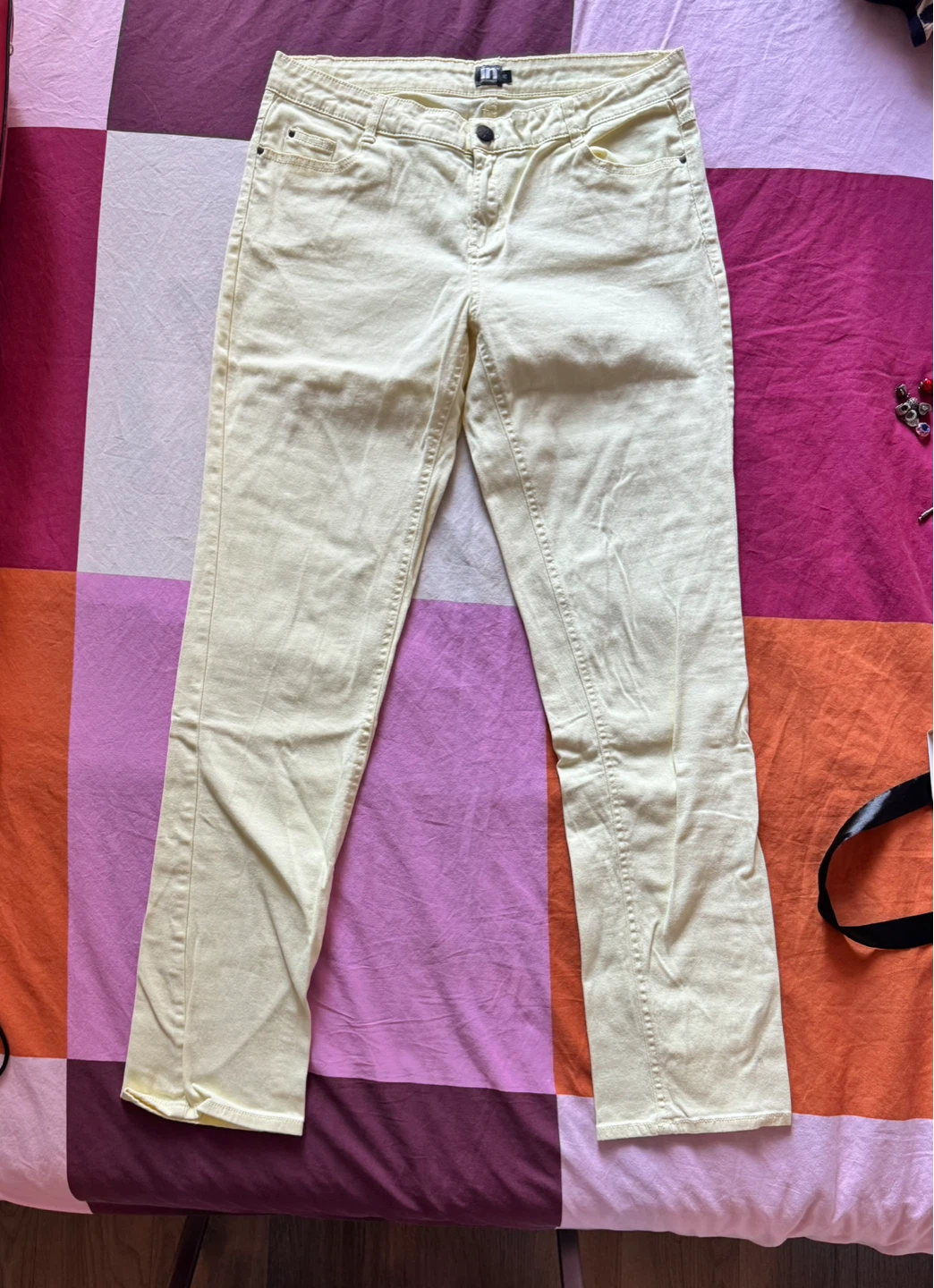 Yellow Straight Leg Jeans - photo 2