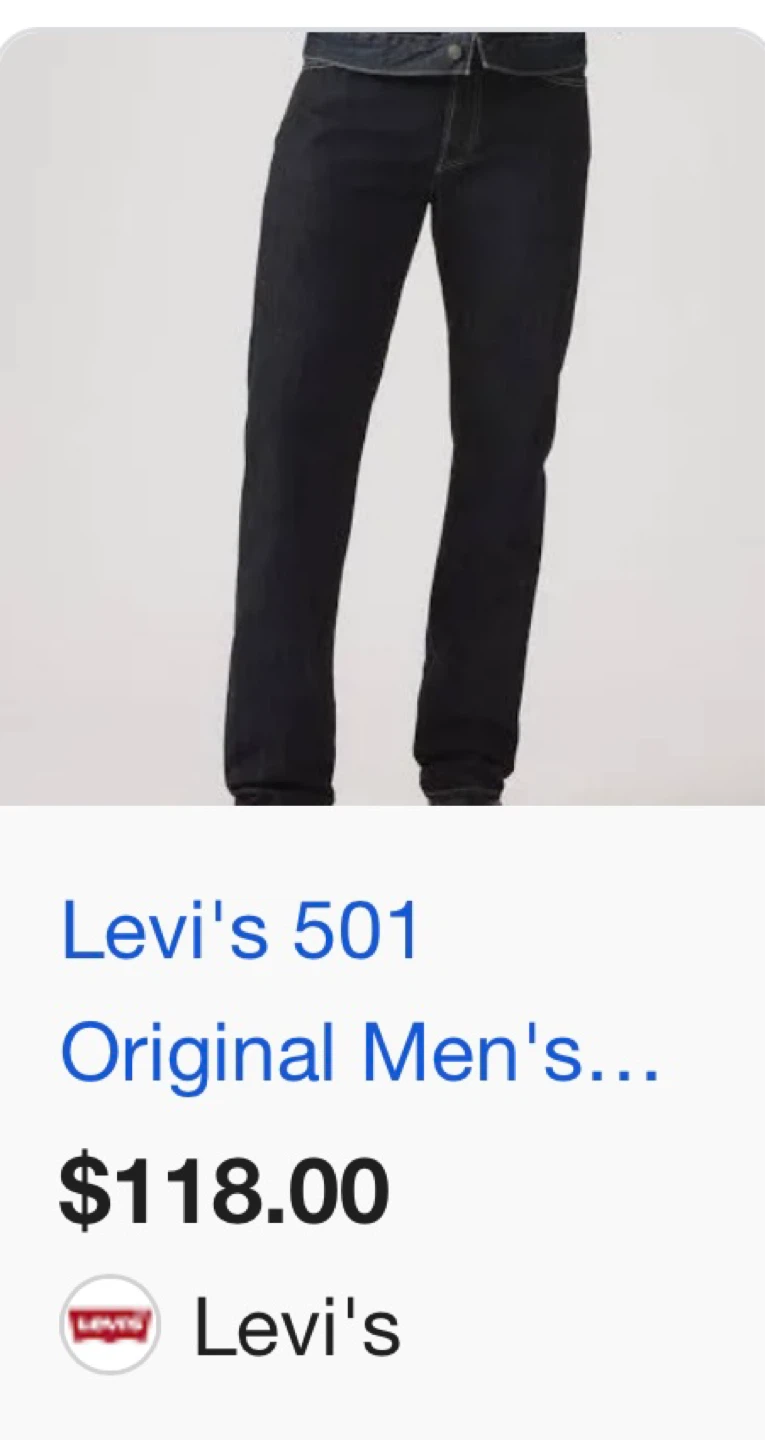 Levi's 501 Original Black Straight Leg Jeans - 32 x 30 - photo 5
