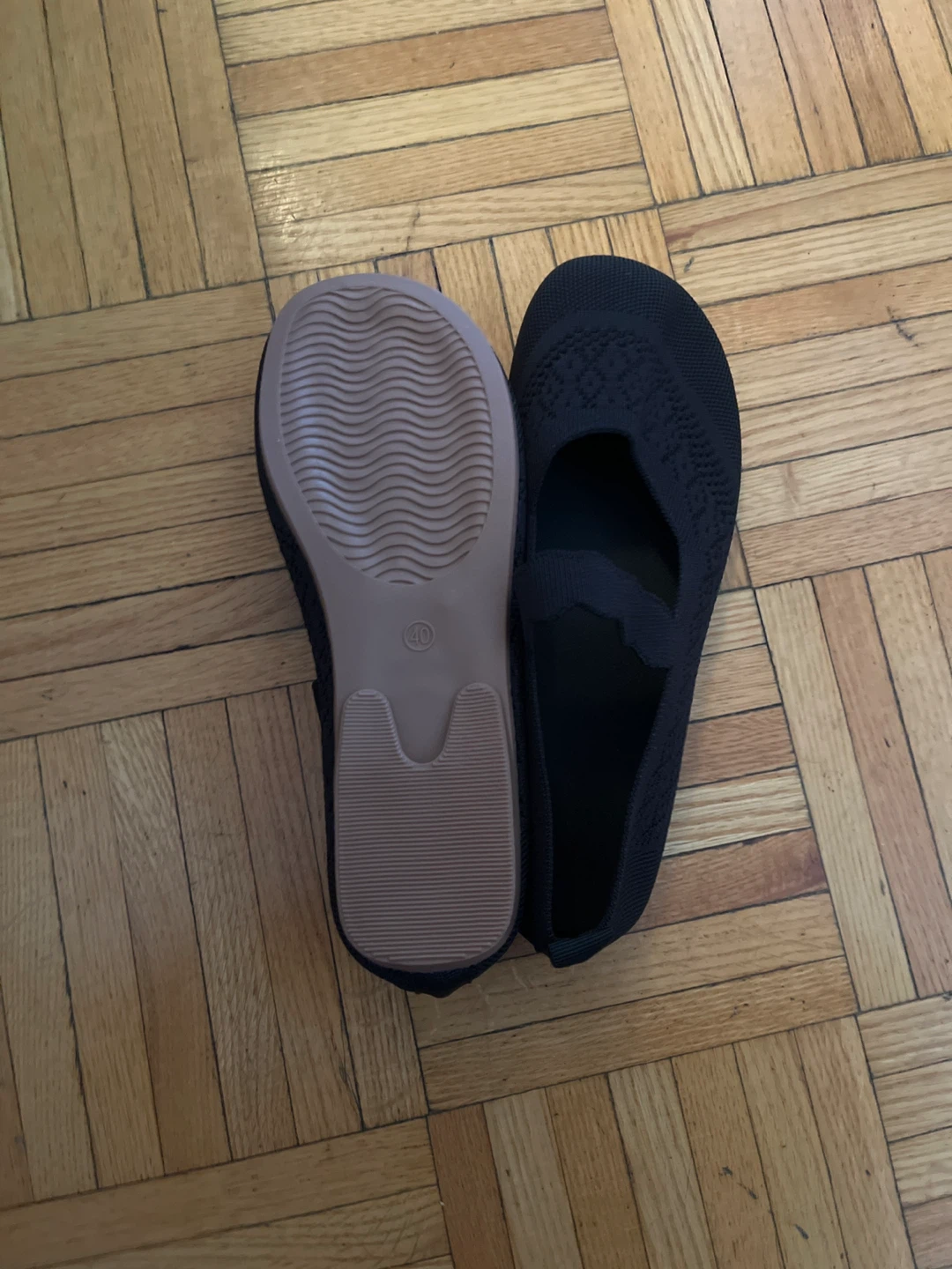 Black Mary Jane Ballet Flats - Size 40 - photo 2