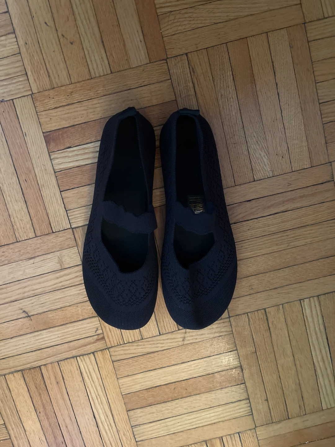 Black Mary Jane Ballet Flats - Size 40