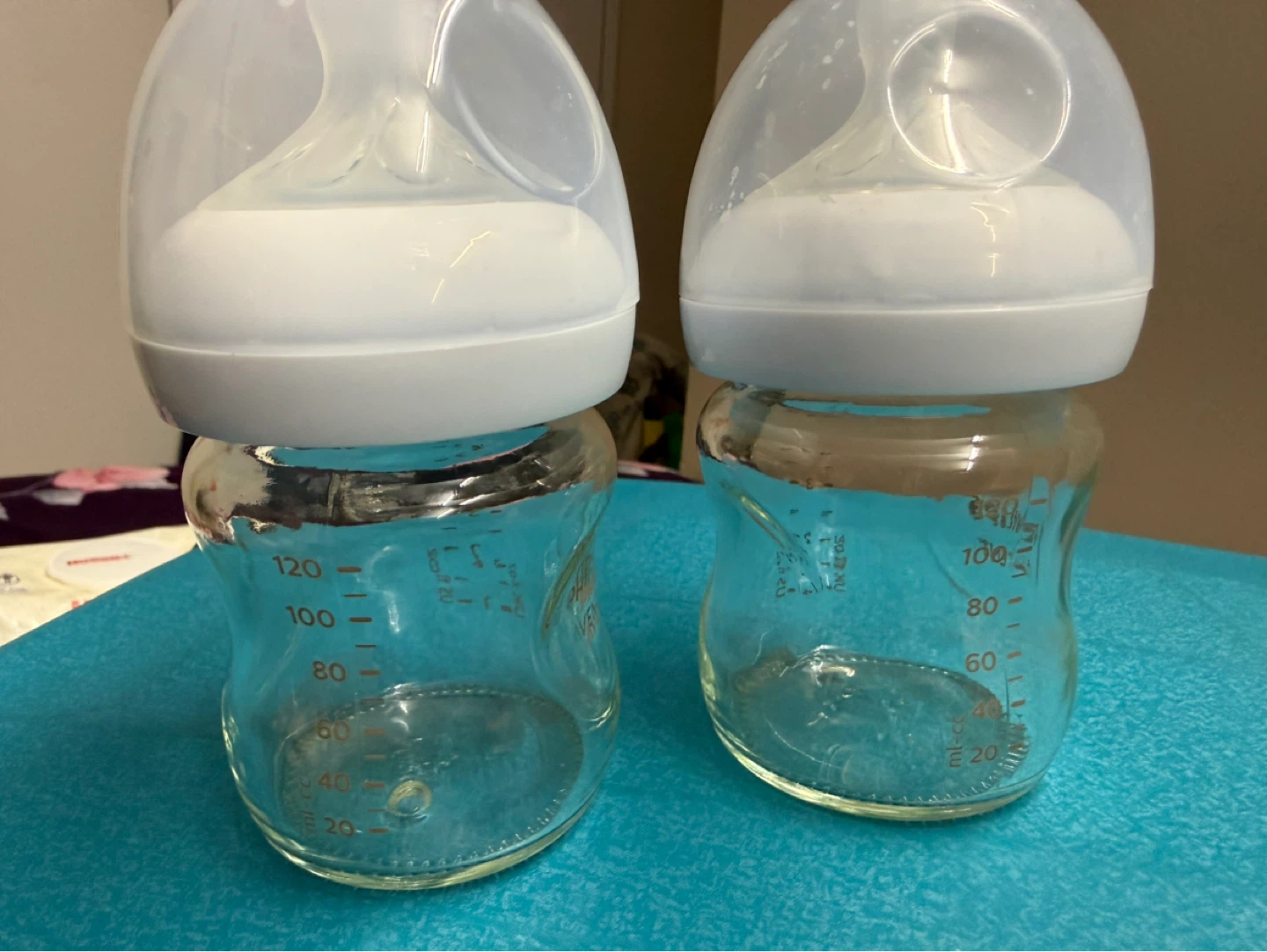 Set of 2 Glass Baby Bottles