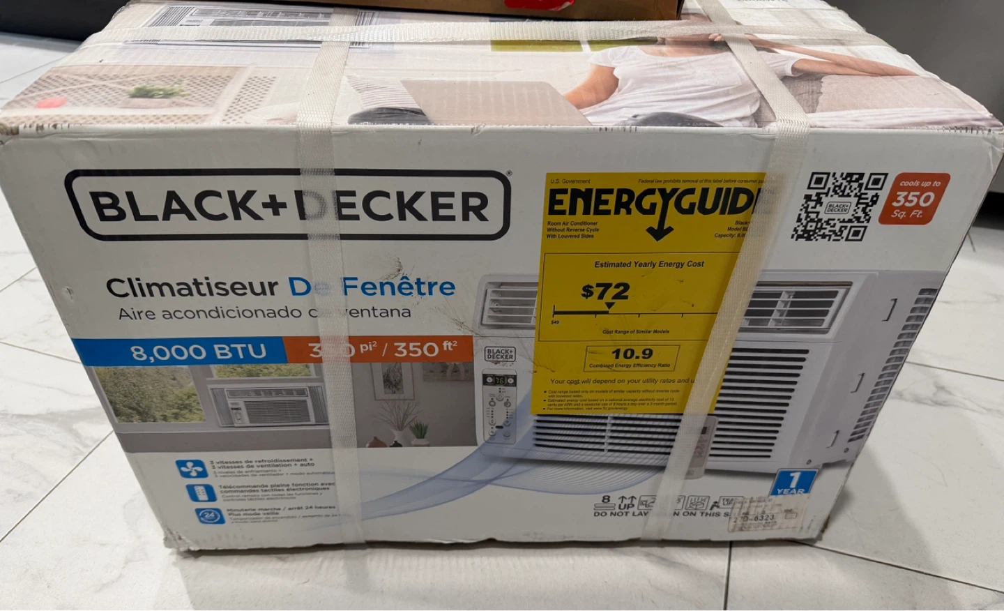 BLACK+DECKER Window Air Conditioner 8,000 BTU