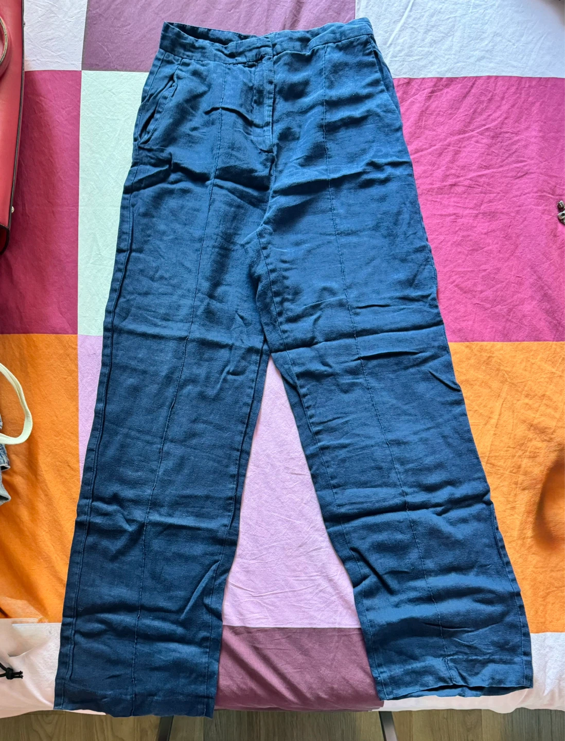 Dark Blue Linen Pants - photo 2