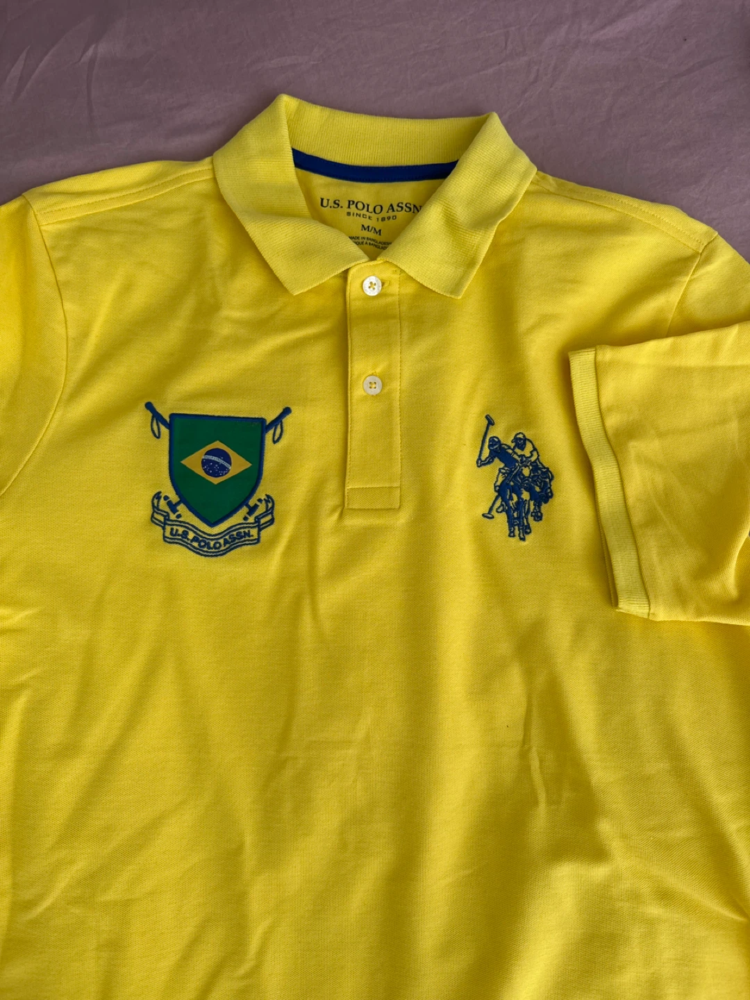 U.S. Polo Assn. Men's Yellow Polo Shirt Size M/M