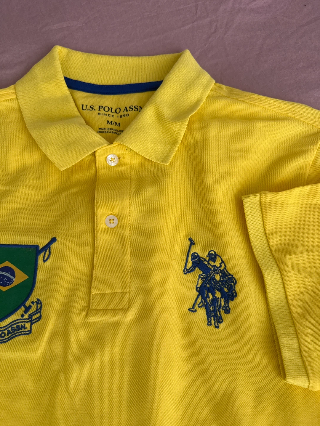 U.S. Polo Assn. Men's Yellow Polo Shirt Size M/M - photo 2