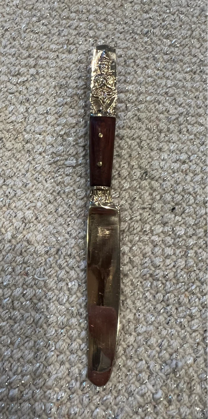 Vintage Thai Bronze & Rosewood Butter Spreaders/Knives - photo 3