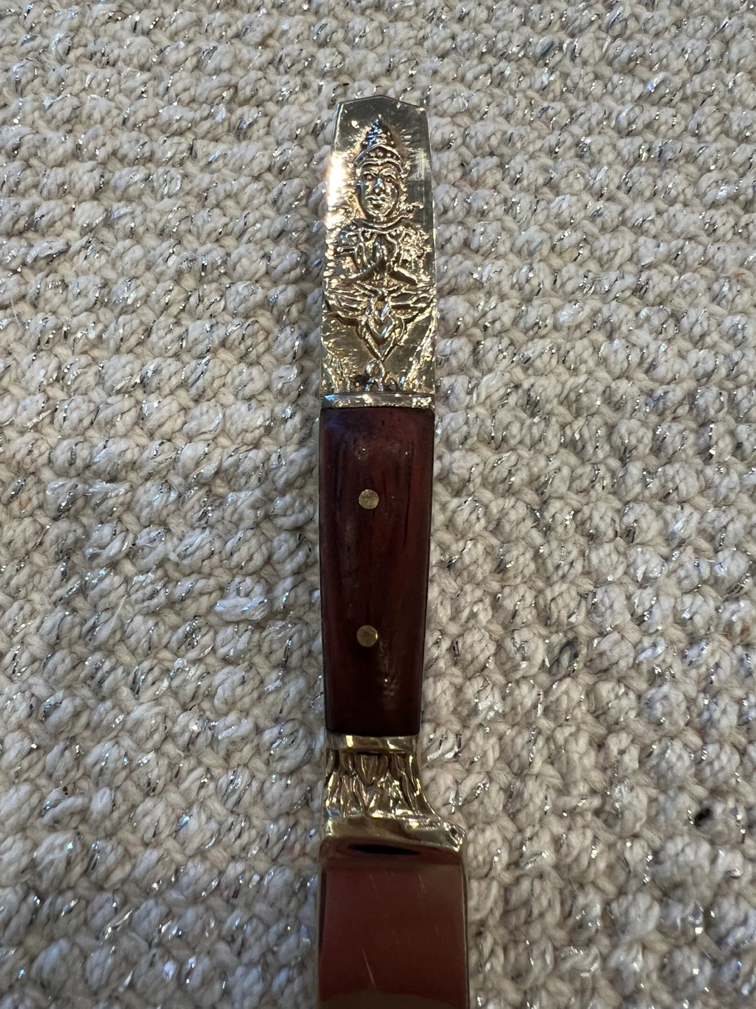 Vintage Thai Bronze & Rosewood Butter Spreaders/Knives - photo 4