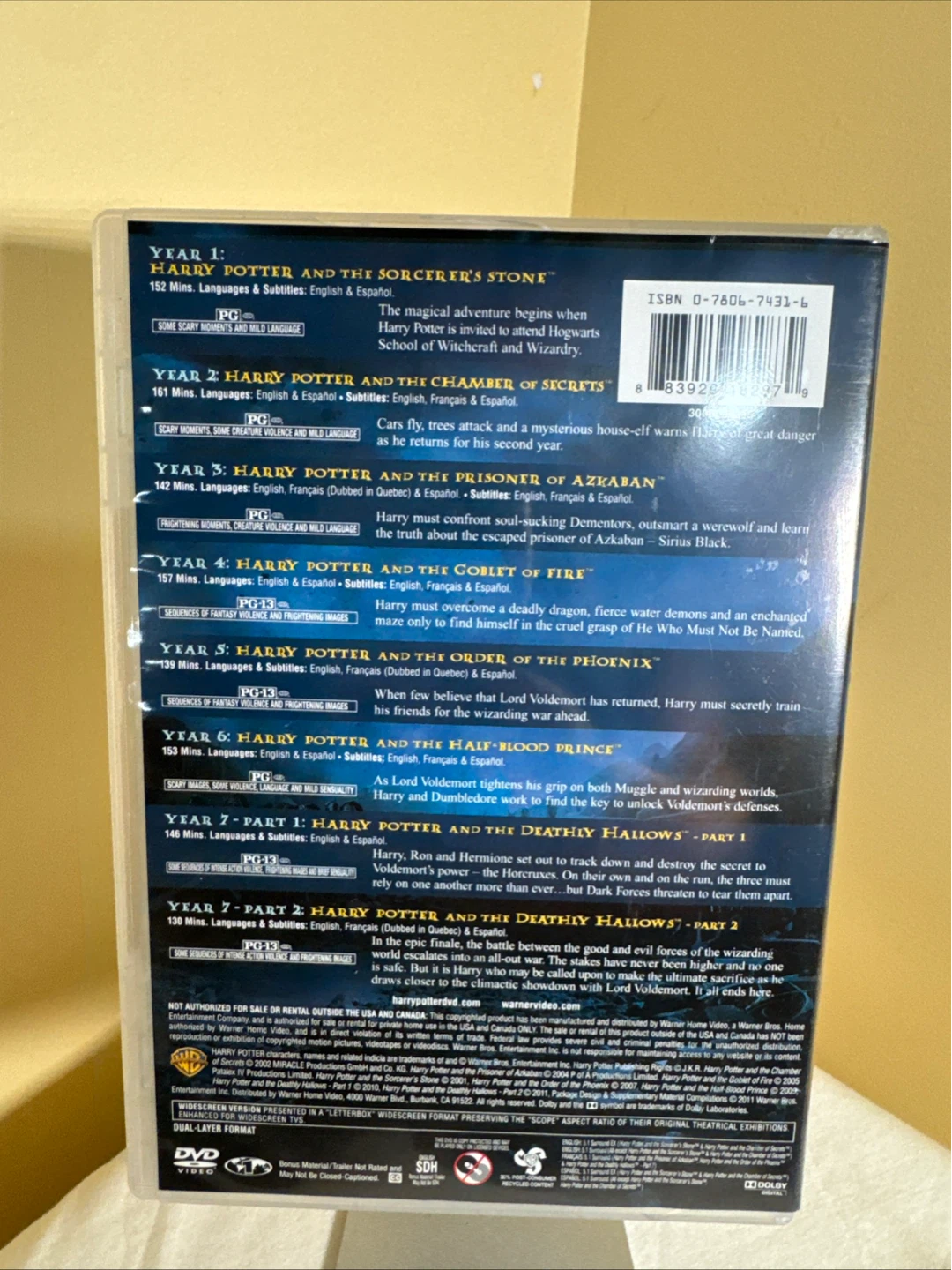 Harry Potter Complete 8-Film Collection DVD Set - photo 2