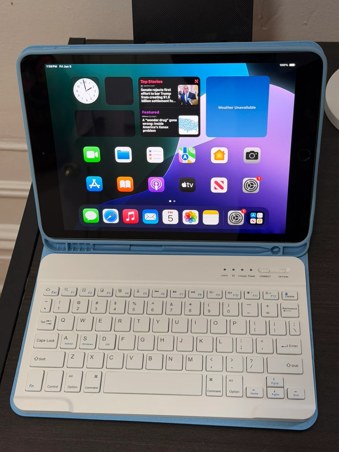 Apple iPad (8th Gen) with Case & Keyboard