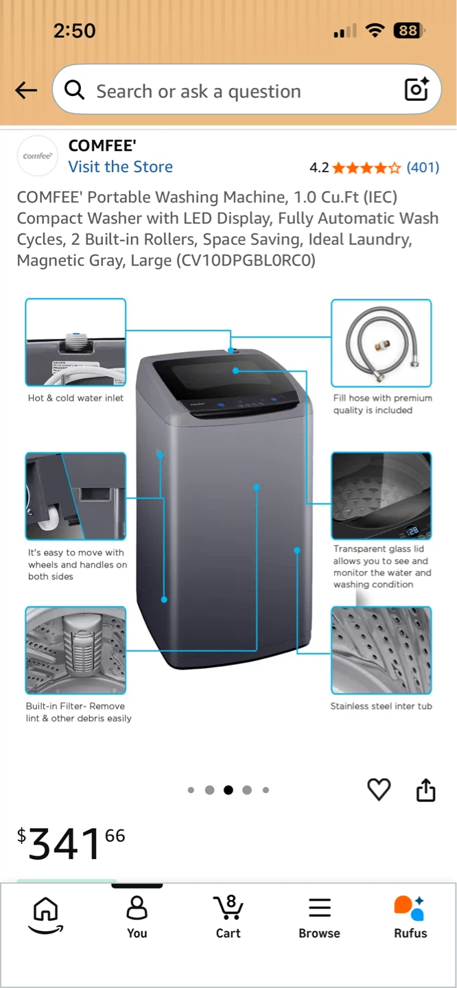Move out Sale!Comfee Portable Washing Machine - photo 3