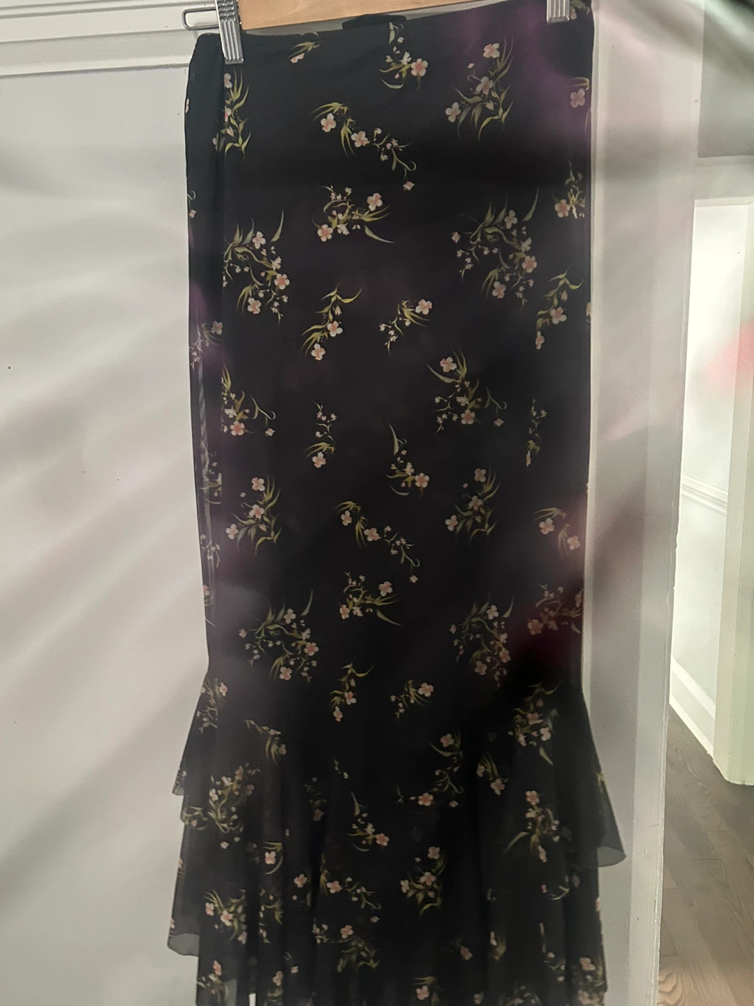 Zara Floral Print Sheer Mesh Maxi Skirt - photo 5