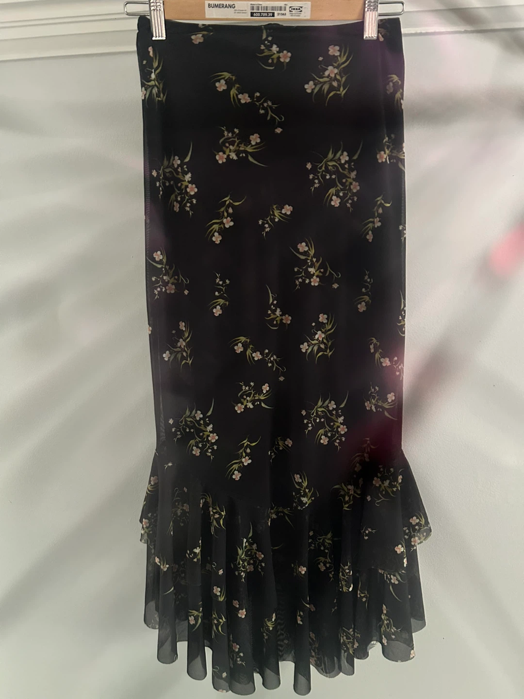 Zara Floral Print Sheer Mesh Maxi Skirt - photo 3