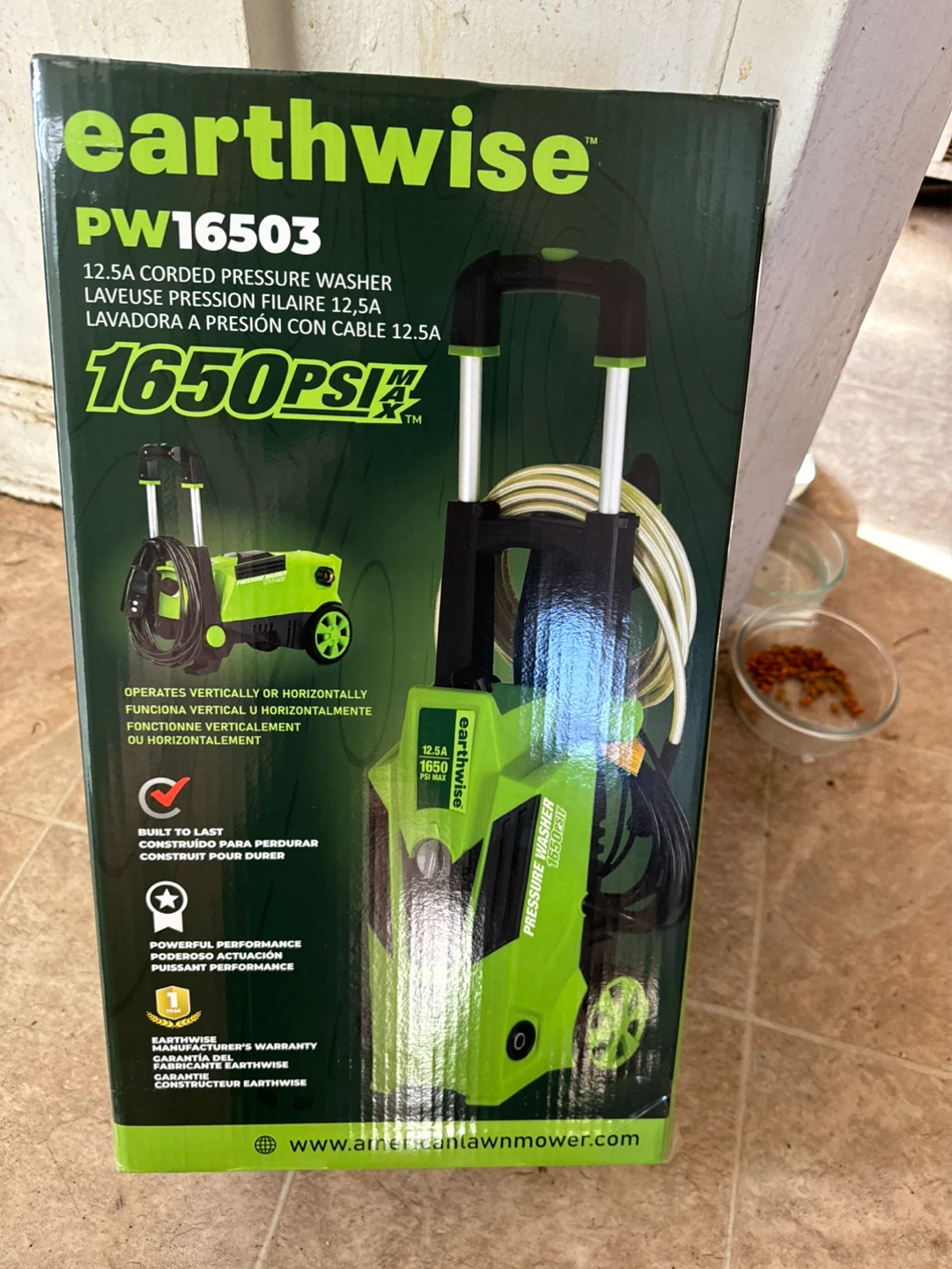 Earthwise PW16503 Corded Pressure Washer 1650 PSI