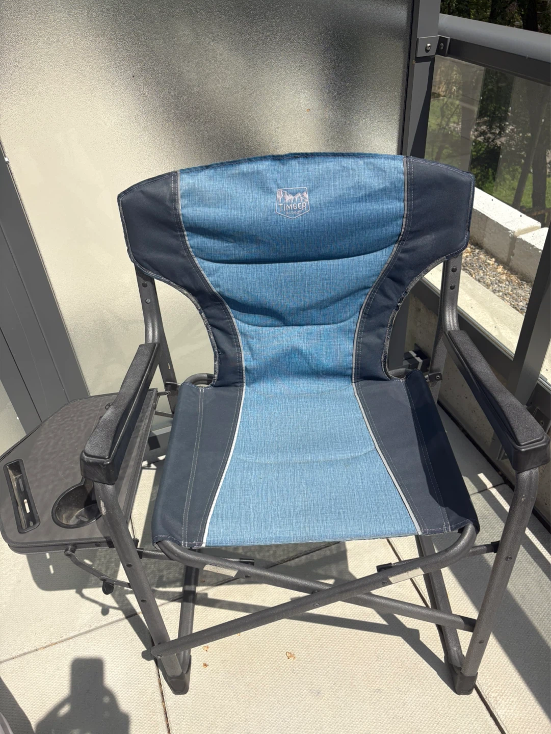 Timber Ridge Folding Camp Chair with Side Table