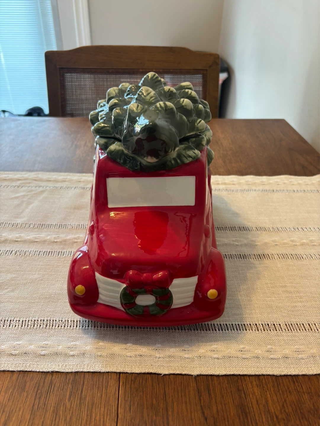 Winter Wonder Cookie Jar - Red Truck with Christmas Tree - photo 2